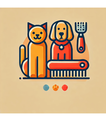 •	Pet Services: "A dog groomer styling a pet in a grooming salon."