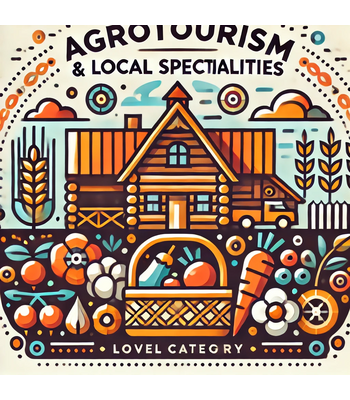 •	Agrotourism & Local Specialties: "A farmhouse with guests enjoying homemade food and local wines."
