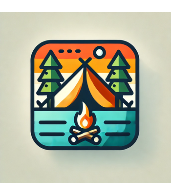 •	Campsites: "A tent pitched under the stars in a peaceful campsite."