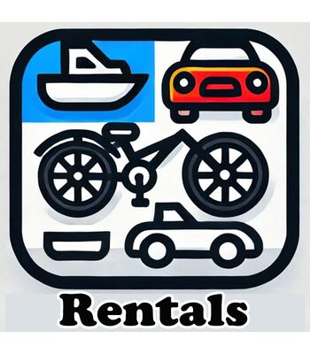 "Tourists exploring Istria with convenient rentals, from cars and bikes to boats and adventure equipment for a perfect holiday experience."