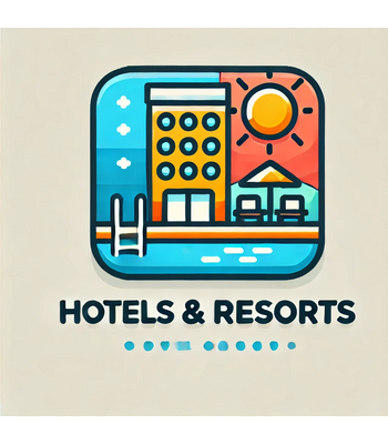 •	Hotels & Resorts: "A luxurious beachfront hotel with a stunning infinity pool."