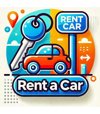 •	Rent a Car: "A sleek rental car driving along the stunning Istrian coastline."