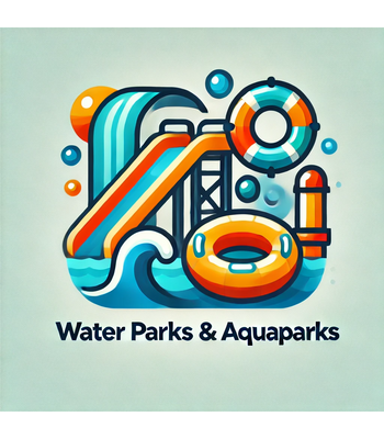 •	Water Parks & Aquaparks: "Kids sliding down a thrilling water slide at an aquapark."
