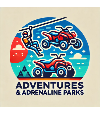 Thrill-seekers enjoying a high ropes course and zipline adventure
