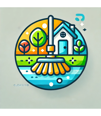 •	Cleaning & Garden & Home Service: "A professional cleaner making a holiday rental spotless."