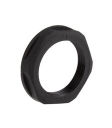 1/2" NPT Flanged Polyamide Locknut in Black by ITC 184.150