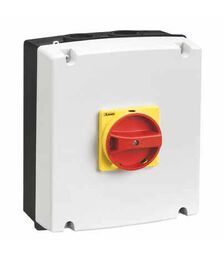 Heavy Duty 3P 80A Enclosed Disconnect with Red/Yellow Handle Lovato GAZ080UL