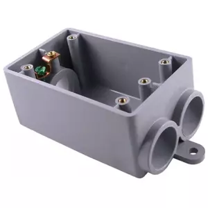 3 Hole 3/4" Weatherproof 3/4 inch PVC electrical box by Ipex Electrical