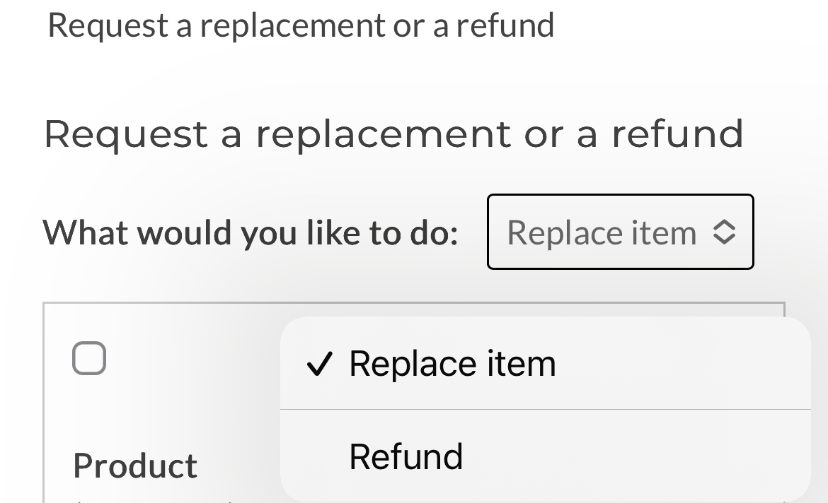 Step 4 - Select reason