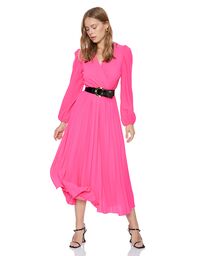 A wholesale clothing model wears Evening Dress- Pink , Turkish wholesale Clothing of Fervente