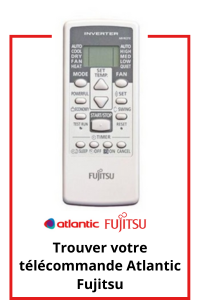 télécommande atlantic fujitsu