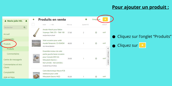 ajouter un produit sur pideo