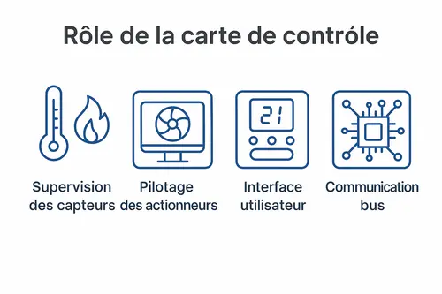 rôle de la carte de contrôle clim