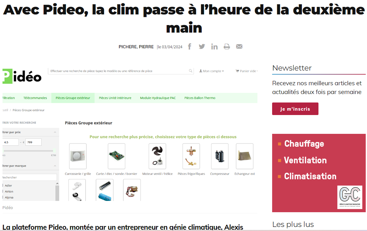 Article Génie Climatique Magazine