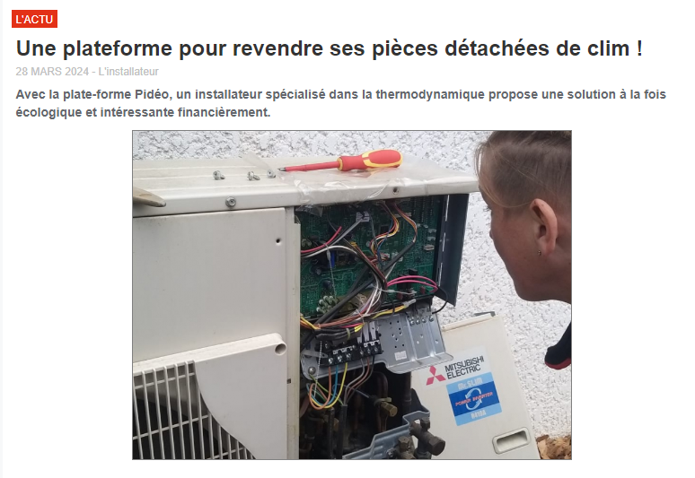 article journal l'installateur