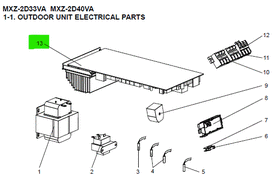 Carte électronique MXZ-2D33VA Mitsubishi Electric