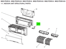 VUE éclatée MSZ FD mitsubishi electric