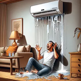 ma clim coule de l'eau