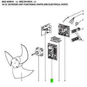 VUE éclatée MXZ-4A80VAE2 Mitsubishi Electric