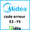 code erreur E3 F5 midéa
