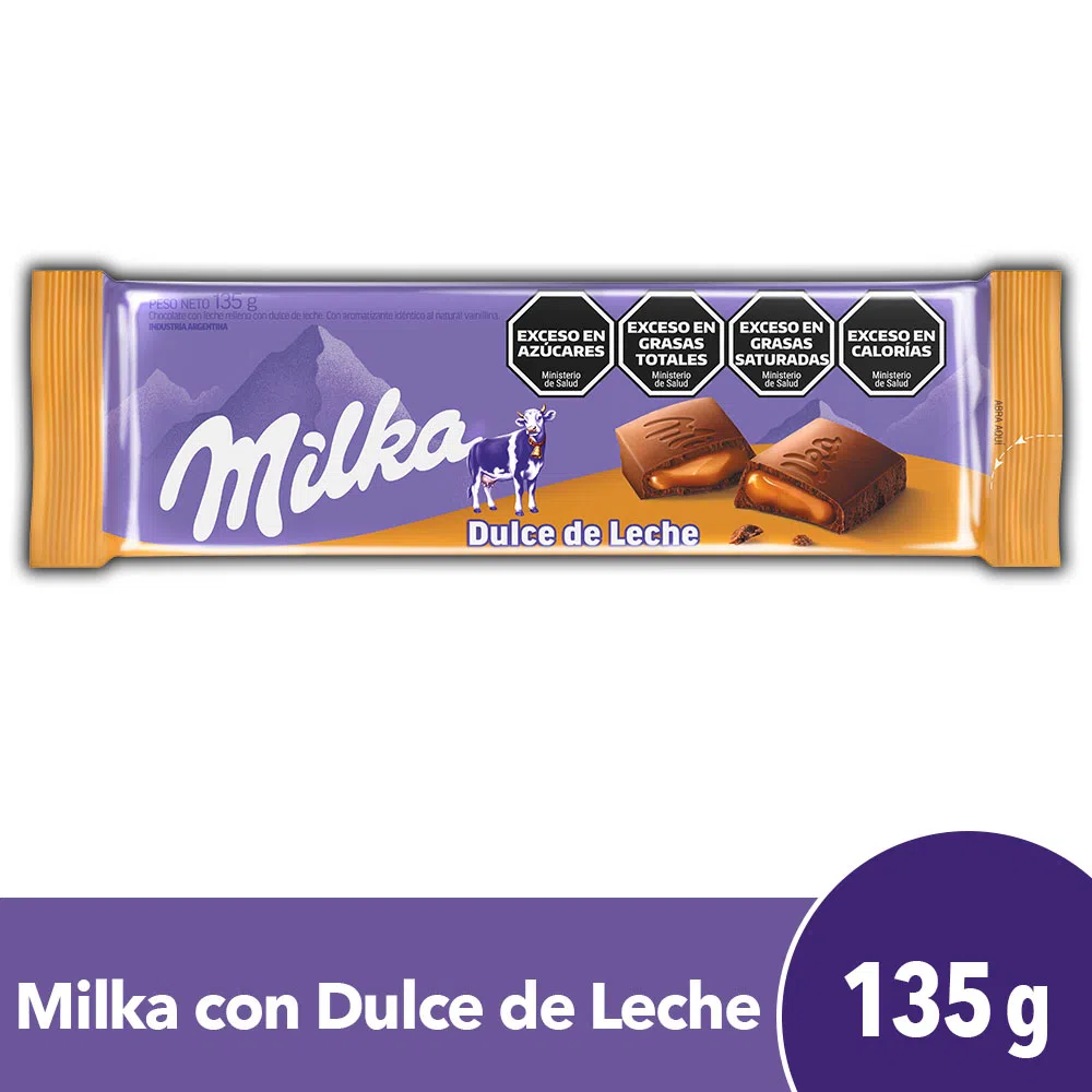 Milka Tableta de Chocolate con Dulce de Leche, 135 g